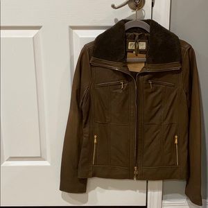 Michael Kors cocoa Vintage leather jacket and NWT